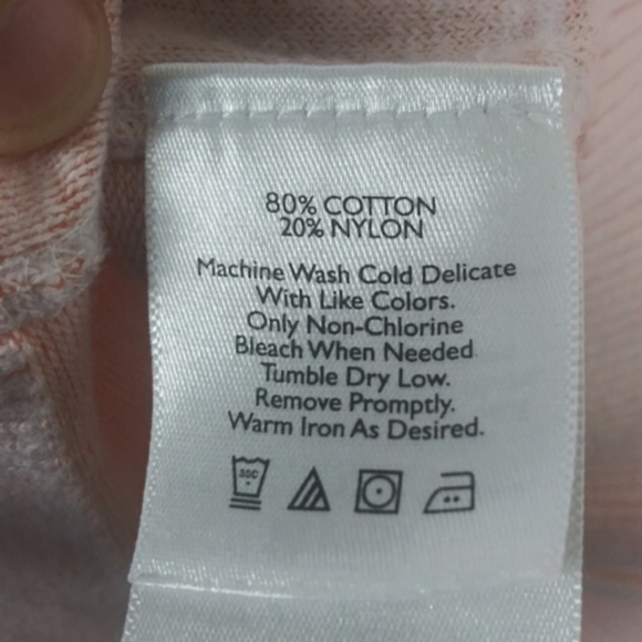 Eddie Bauer Blush Pink Raglan sweatshirt size M. - Picture 5 of 5